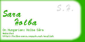 sara holba business card